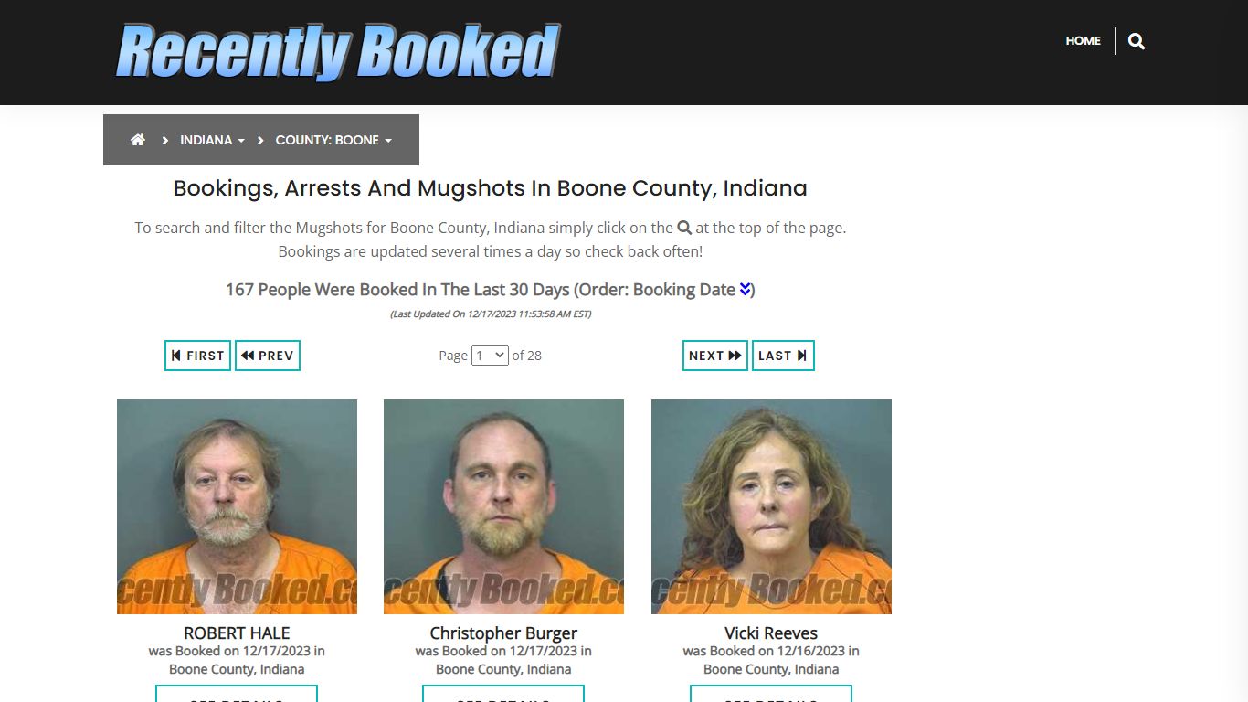 Recent bookings, Arrests, Mugshots in Boone County, Indiana