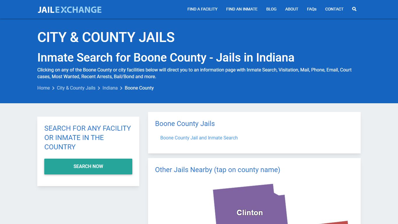 Inmate Search for Boone County | Jails in Indiana - Jail Exchange